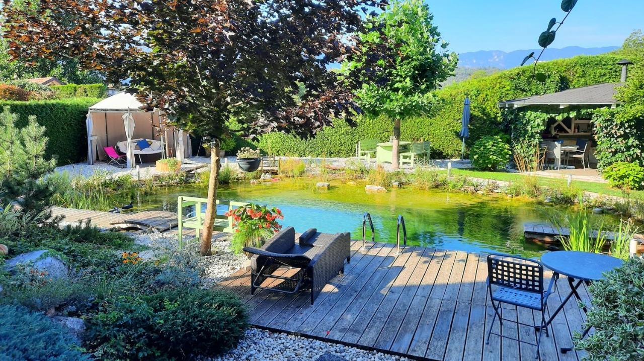 Garden Paradise Bled Apartments - Garden, Pond And Castle View Exterior foto